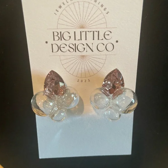 ⭐️🆕 Big Little Design Co Crystal Bubble and Brown Crystal Earrings - Picture 6 of 7